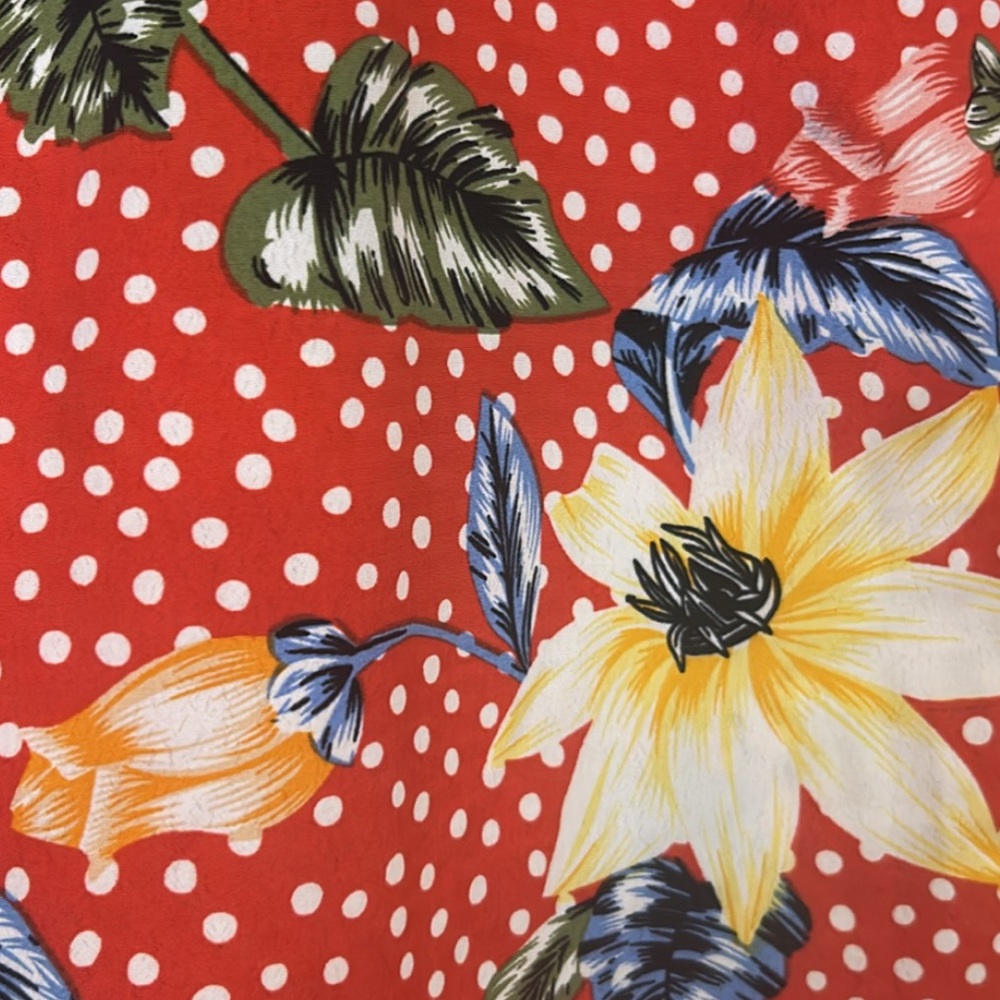 Umgee Floral Polka Dot Off The Shoulder Mini Dress Red Size Medium - Picture 7 of 8